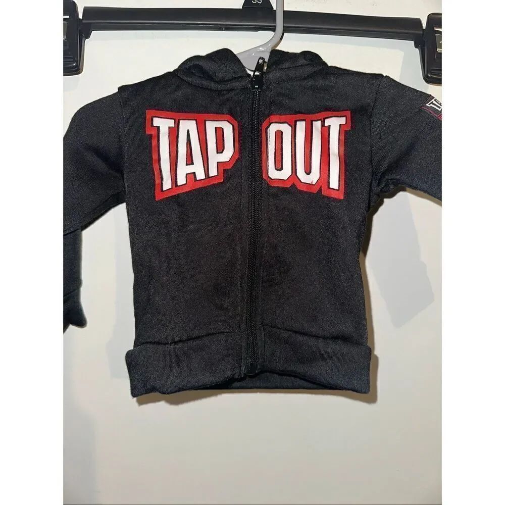 WWE Tapout Infant Zip Up Jacket Hoodie Size 3-6 months Black Wrestling